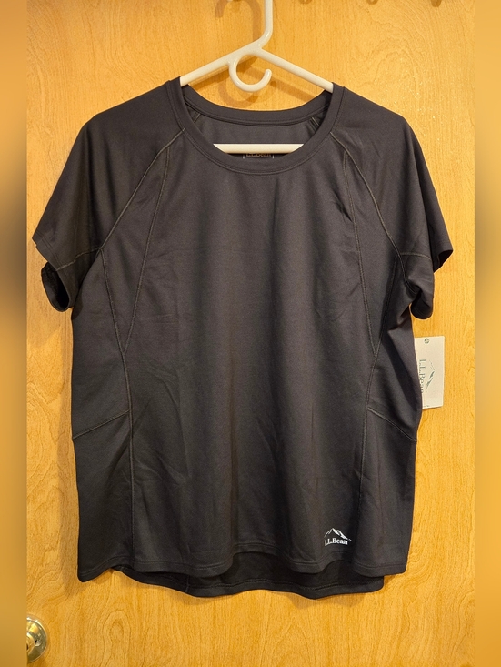 L.L. Bean Tops - L.L. Bean Dri-fit Athletic Shirt Black Short Sleeve Size Womens Large